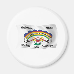 Imán de la bandera de los sioux del río Cheyenne