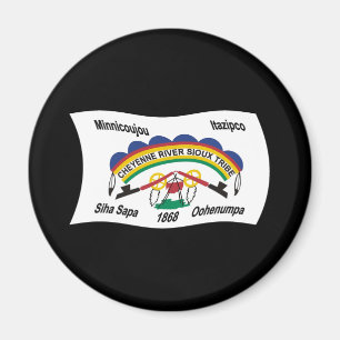 Imán de la bandera de los sioux del río Cheyenne