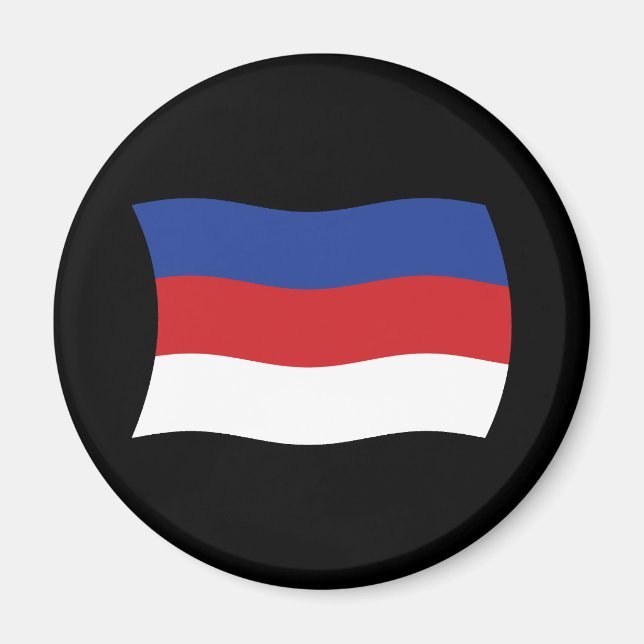 Imán de la bandera de los sorbios (Frente)