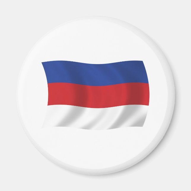Imán de la bandera de los sorbios (Frente)