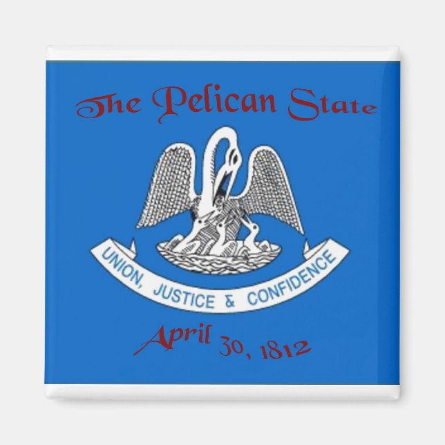 Imán de la bandera de Luisiana (Frente)