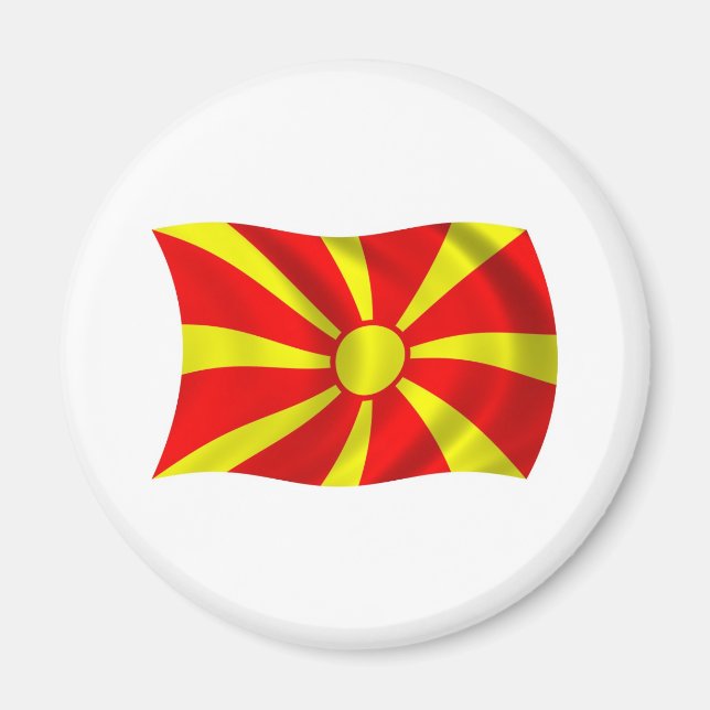Imán de la bandera de Macedonia (Frente)