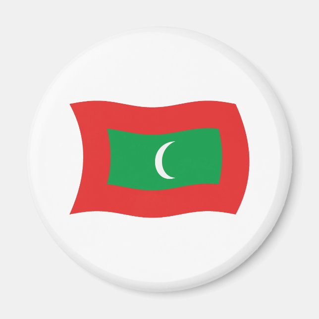 Imán de la bandera de Maldivas (Frente)