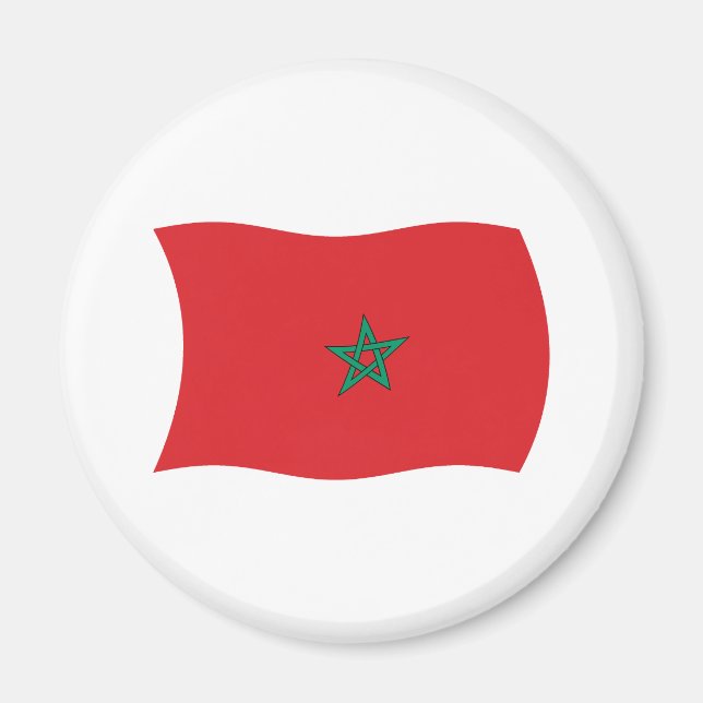 Imán de la bandera de Marruecos (Frente)