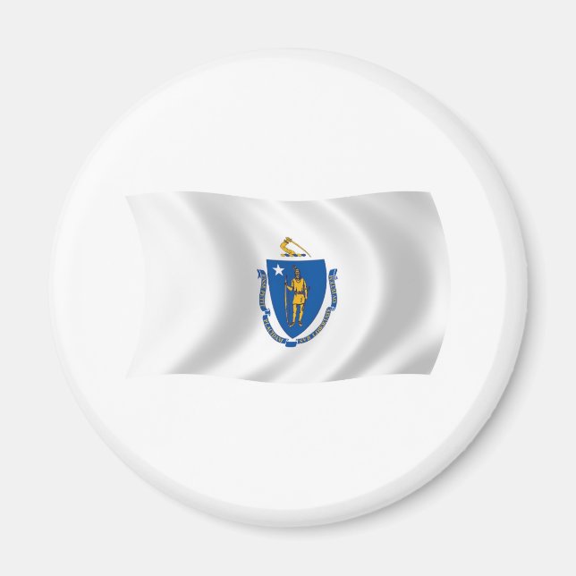 Imán de la bandera de Massachusetts (Frente)