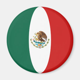 Imán de la bandera de México Fisheye