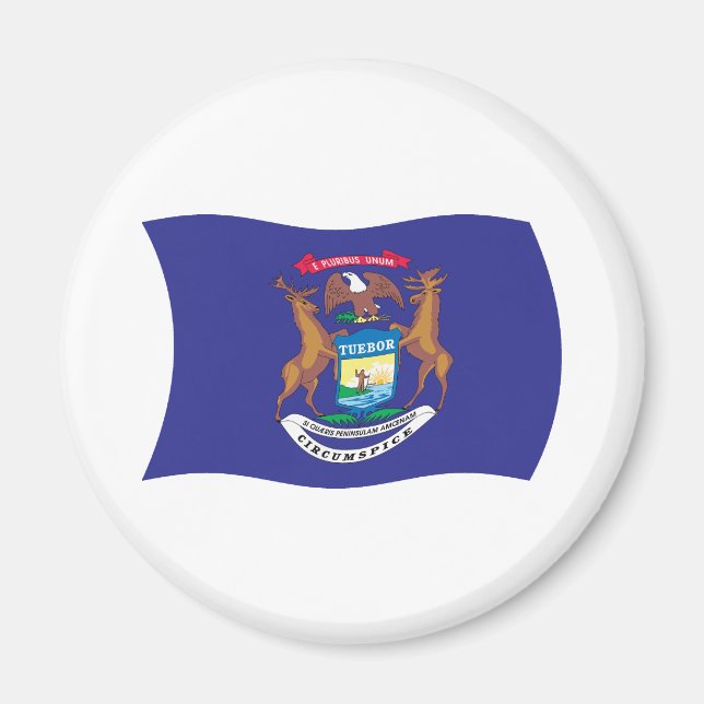 Imán de la bandera de Míchigan (Frente)