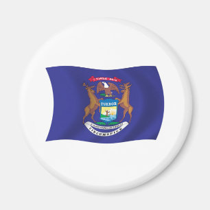 Imán de la bandera de Míchigan