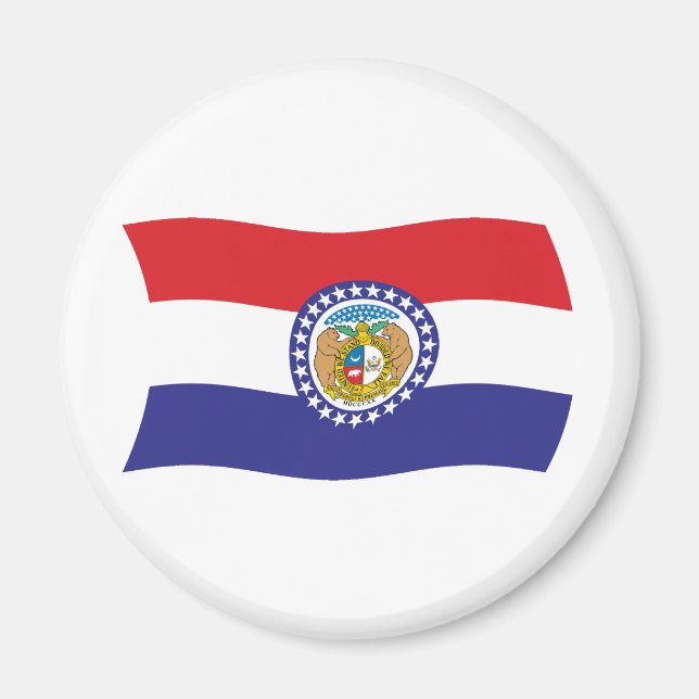 Imán de la bandera de Missouri (Frente)