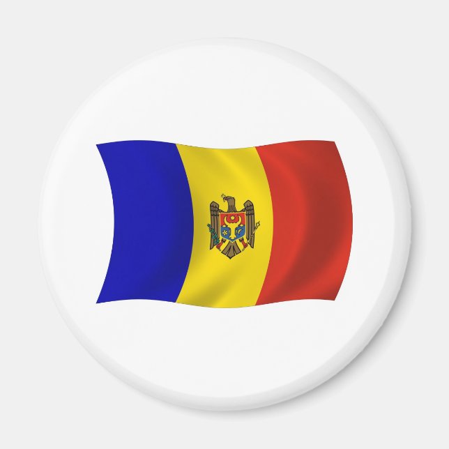 Imán de la bandera de Moldavia (Frente)