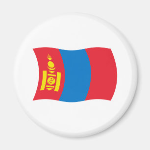 Imán de la bandera de Mongolia