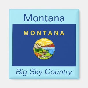 Imán de la bandera de Montana