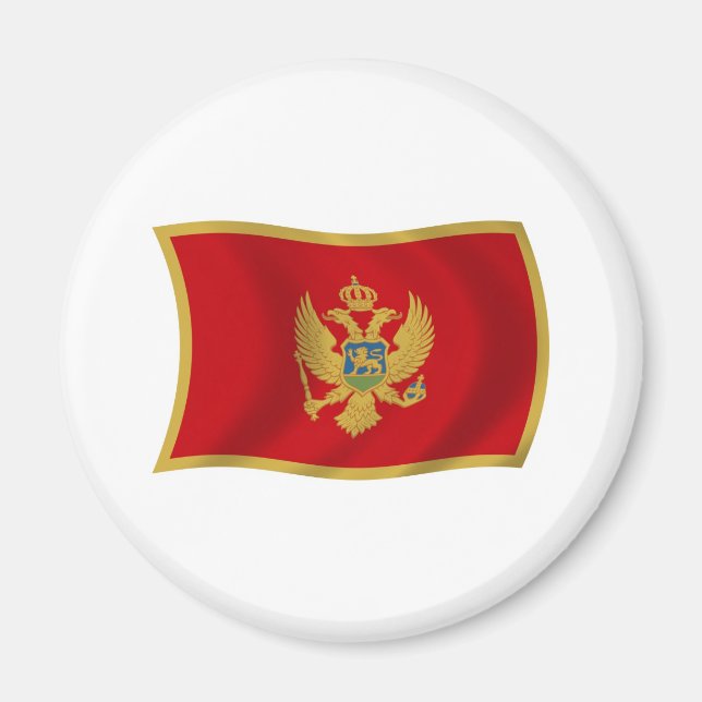 Imán de la bandera de Montenegro (Frente)