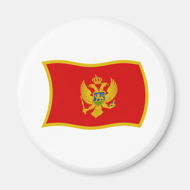 Imán de la bandera de Montenegro (Frente)