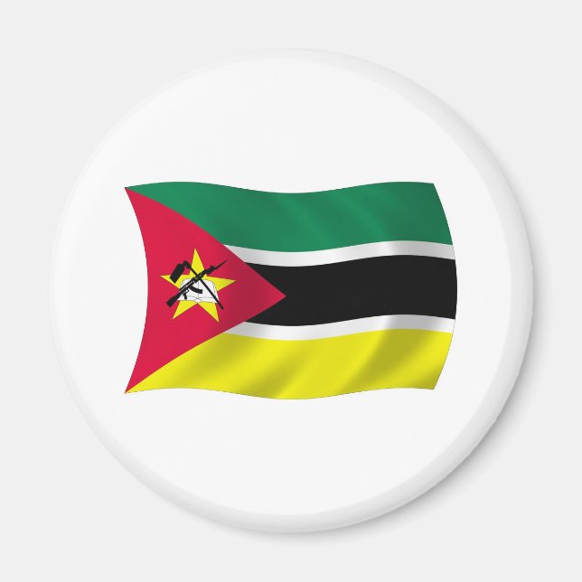 Imán de la bandera de Mozambique (Frente)