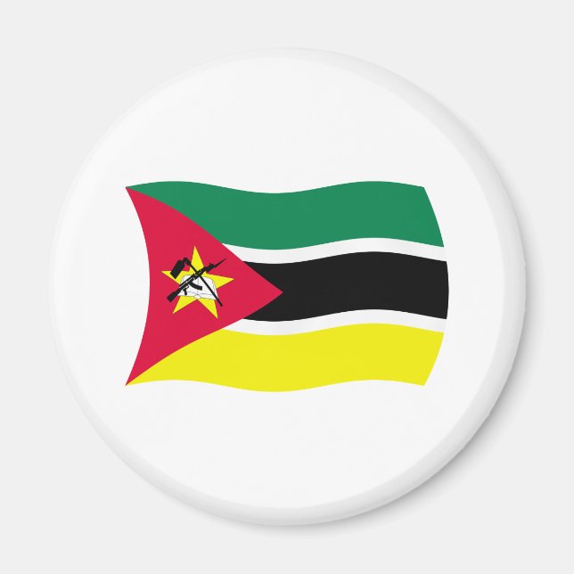 Imán de la bandera de Mozambique (Frente)