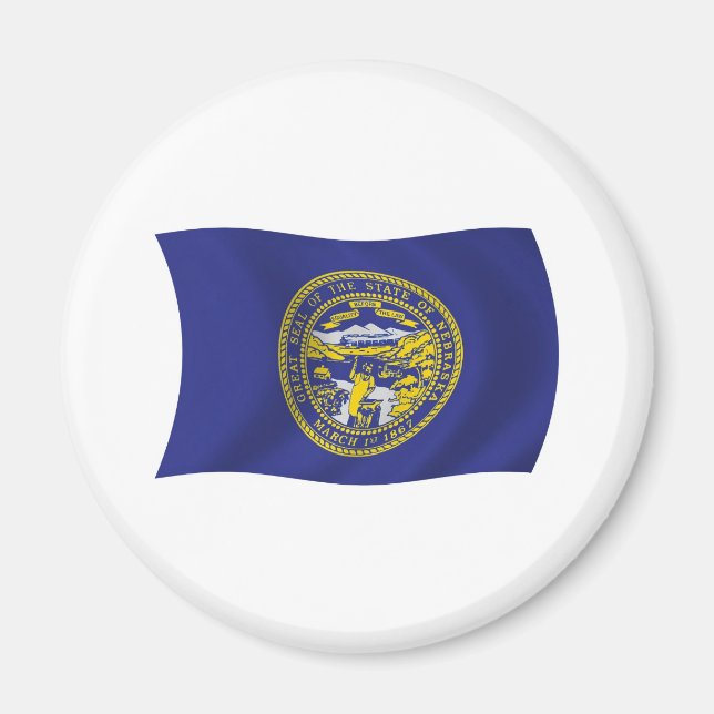 Imán de la bandera de Nebraska (Frente)