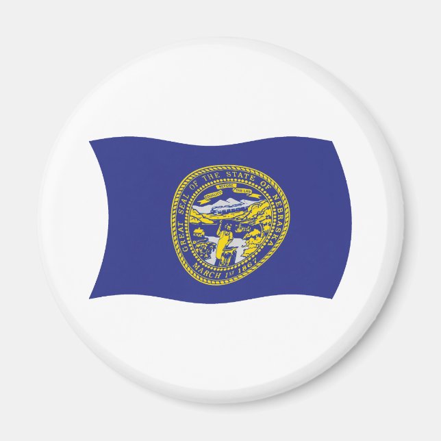 Imán de la bandera de Nebraska (Frente)