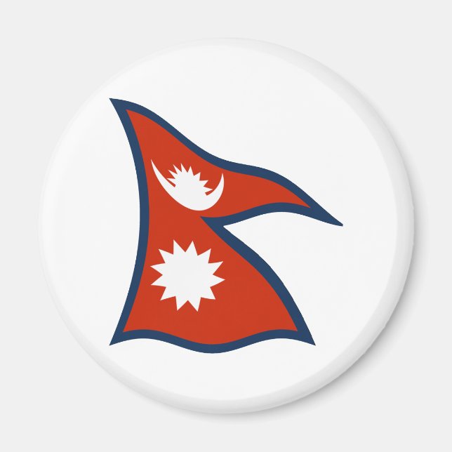 Imán de la bandera de Nepal (Frente)