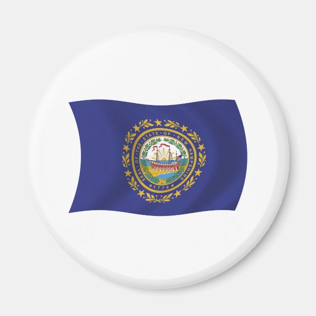 Imán de la bandera de New Hampshire (Frente)