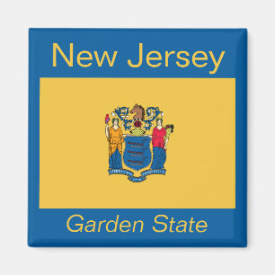 Imán de la bandera de New Jersey