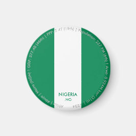 Imán de la bandera de Nigeria