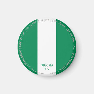 Imán de la bandera de Nigeria