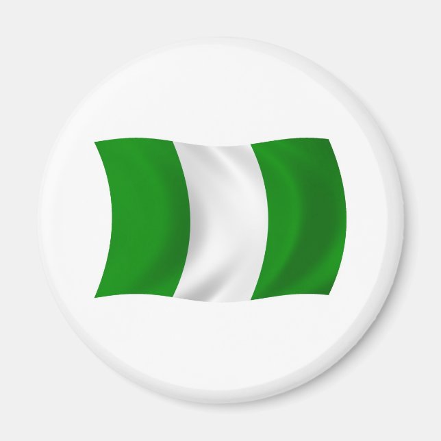 Imán de la bandera de Nigeria (Frente)