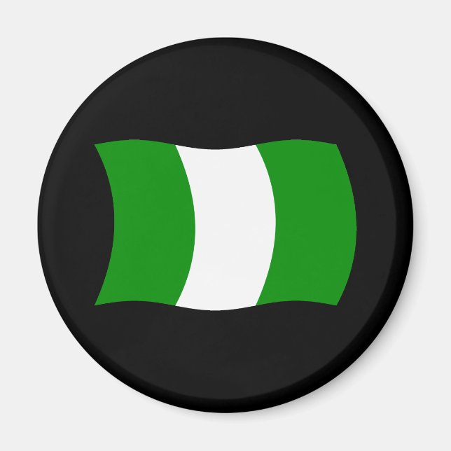 Imán de la bandera de Nigeria (Frente)