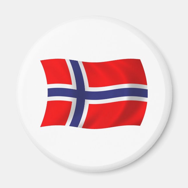 Imán de la bandera de Noruega (Frente)