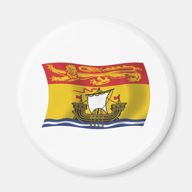 Imán de la bandera de Nuevo Brunswick (Frente)