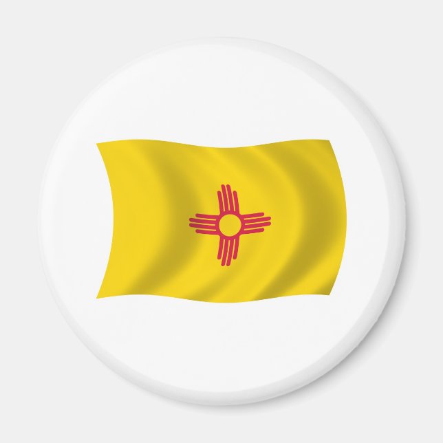 Imán de la Bandera de Nuevo México (Frente)