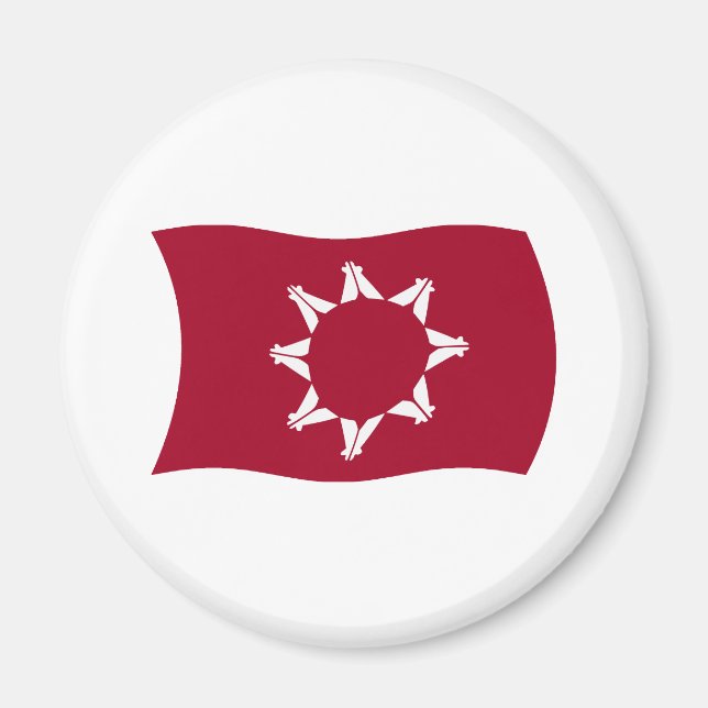 Imán de la bandera de Oglala Lakota (Frente)