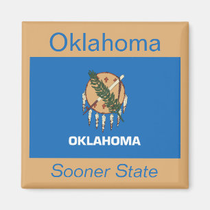 Imán de la bandera de Oklahoma
