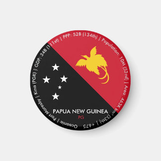 Imán de la bandera de Papúa Nueva Guinea