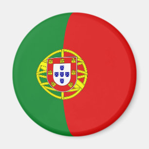 Imán de la bandera de Portugal Fisheye