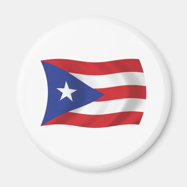 Imán de la bandera de Puerto Rico (Frente)
