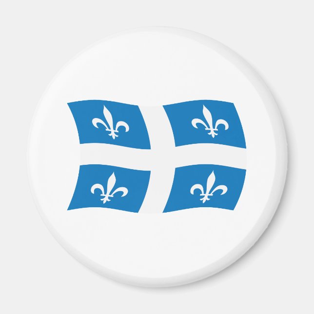Imán de la bandera de Quebec (Frente)