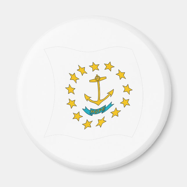 Imán de la bandera de Rhode Island (Frente)