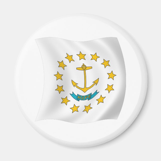 Imán de la bandera de Rhode Island (Frente)