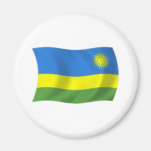 Imán de la bandera de Ruanda