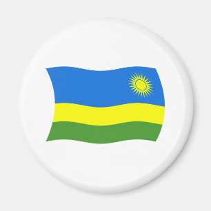 Imán de la bandera de Ruanda
