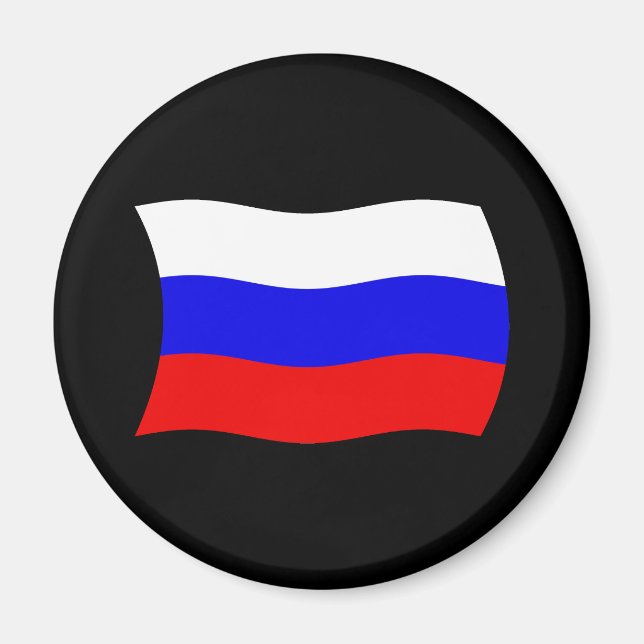 Imán de la bandera de Rusia (Frente)