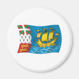 Imán de la bandera de San Pedro y Miquelón