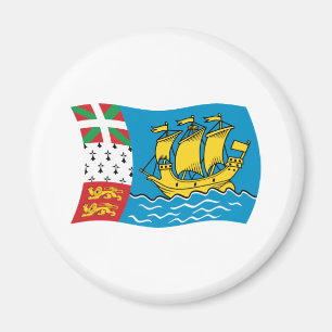 Imán de la bandera de San Pedro y Miquelón