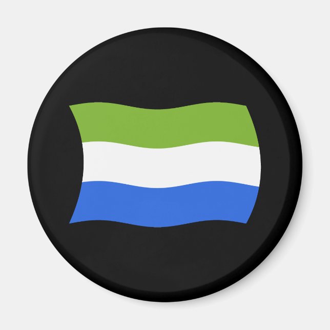 Imán de la bandera de Sierra Leona (Frente)
