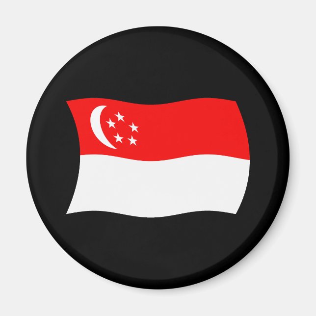 Imán de la bandera de Singapur (Frente)