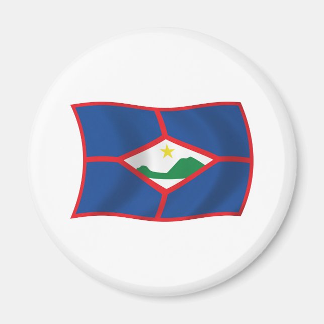 Imán de la bandera de Sint Eustatius (Frente)