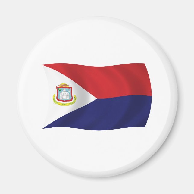 Imán de la bandera de Sint Maarten (Frente)