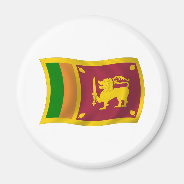 Imán de la bandera de Sri Lanka (Frente)